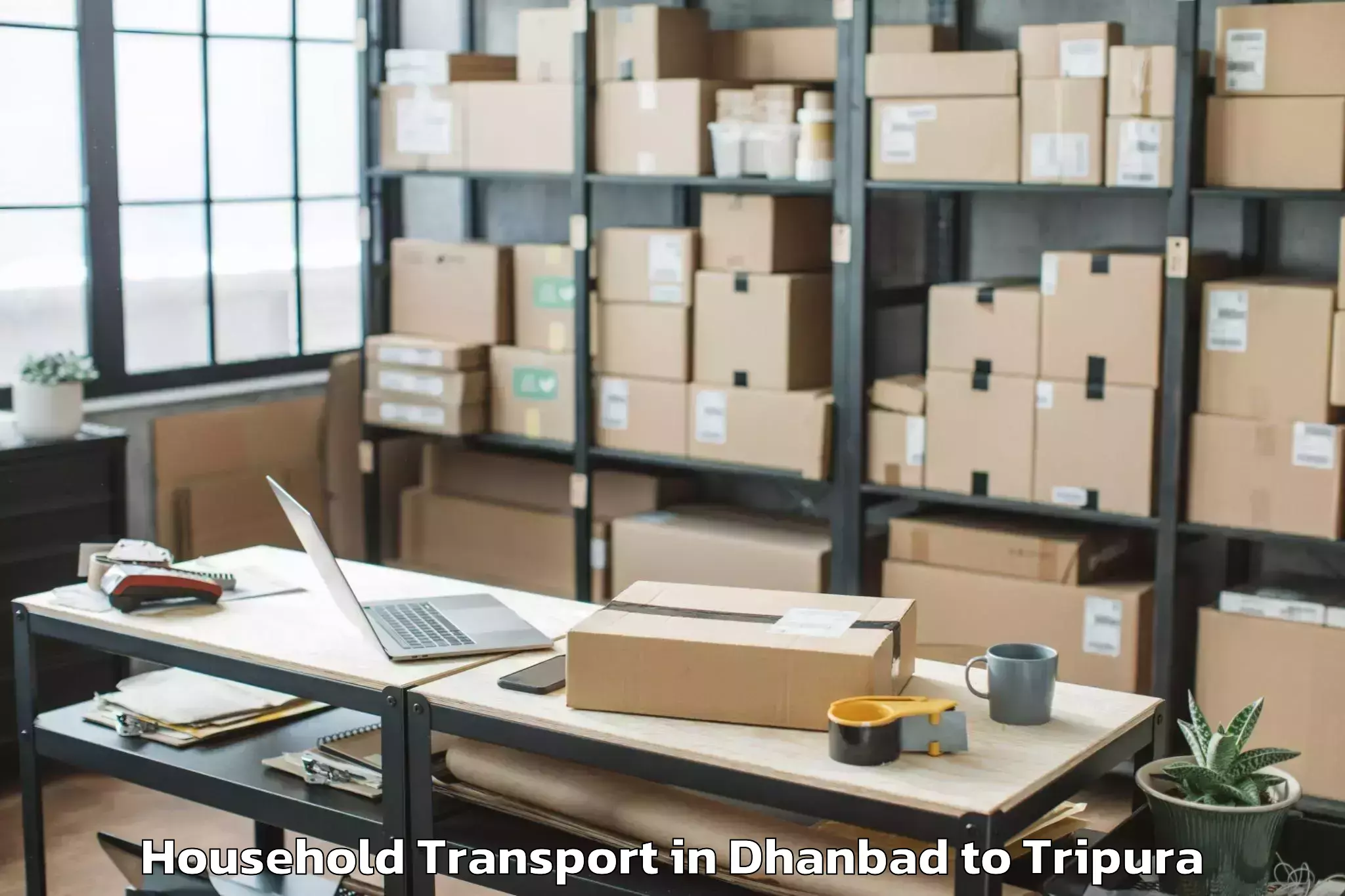 Hassle-Free Dhanbad to Bishalgarh Household Transport